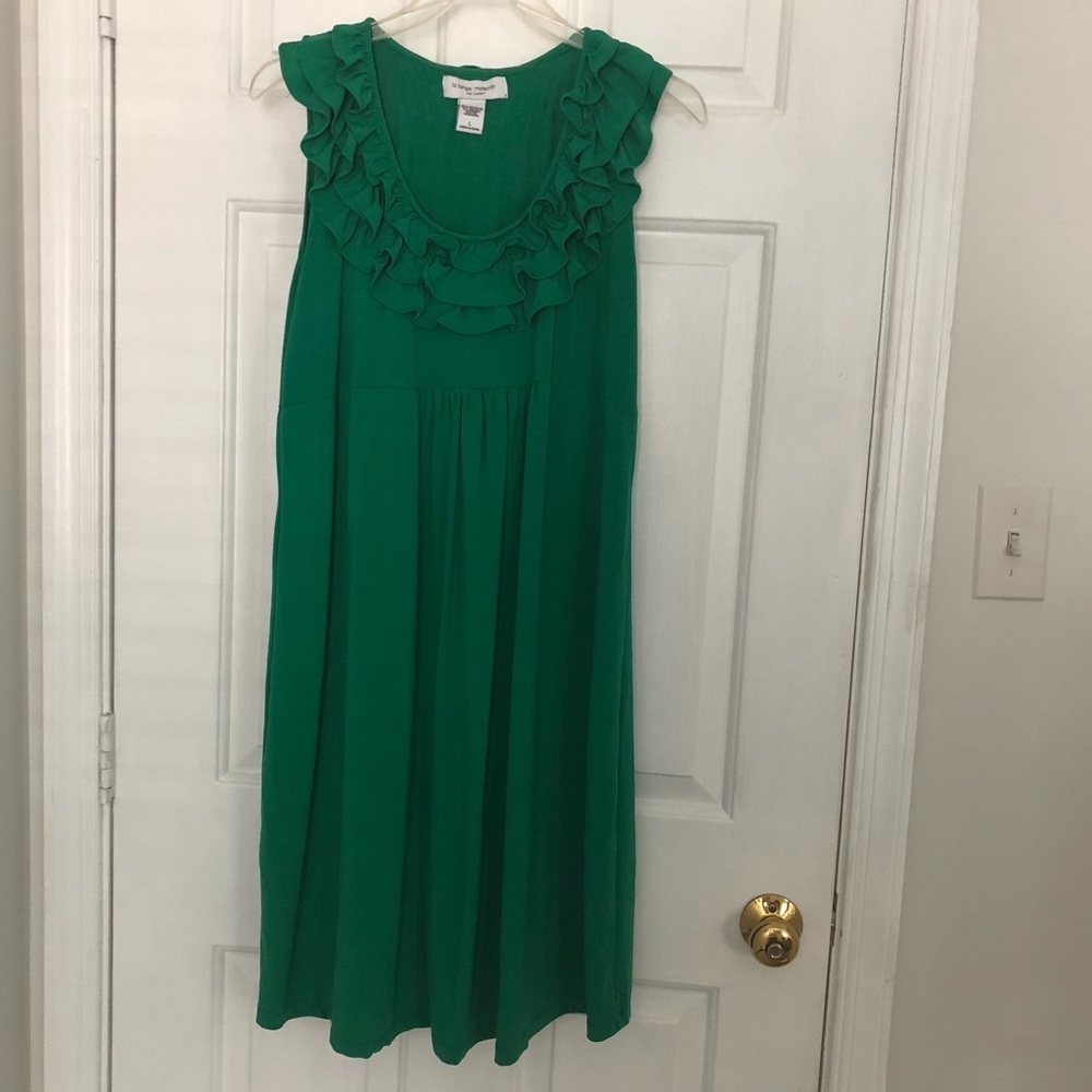 Liz Lange Maternity Green Maternity Dress Large
